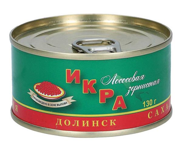 Долинск Икра Красная Лососевая 130гр 